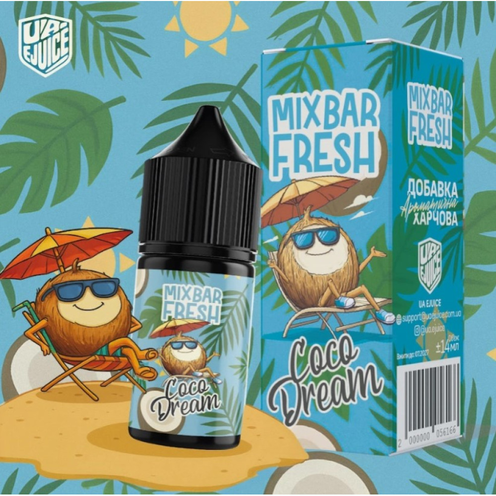 Ароматизатор MixBar Fresh Coco Dream (Кокосова Мрія) 15ml - MixBar Fresh 15ml