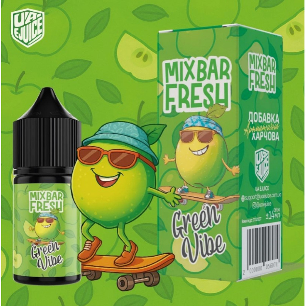 Ароматизатор MixBar Fresh Green Vibe (Зелений Вайб) 15мл - MixBar Fresh 15ml