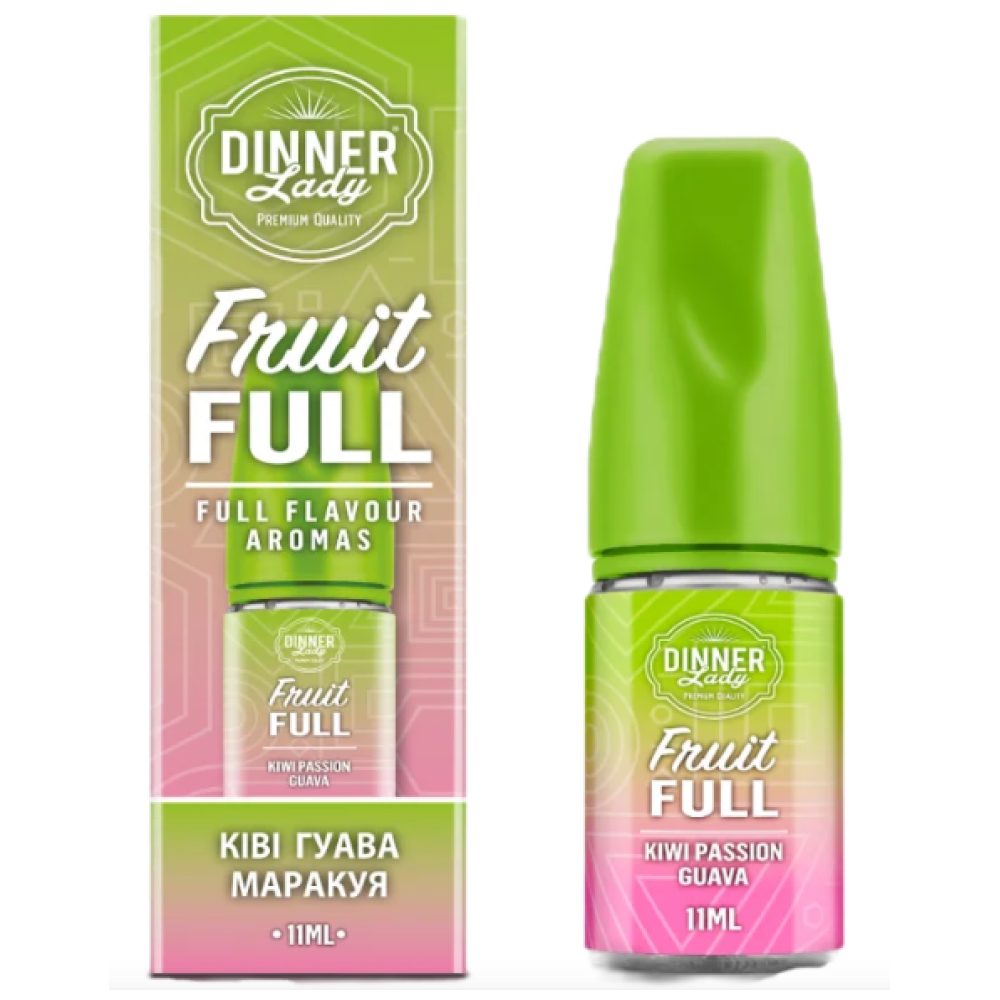 Ароматизатор Dinner Lady Fruit Full Kiwi Passion Fruit Guava (Ківі Маракуя Гуава) 30ml - Dinner Lady Fruit Full 30ml