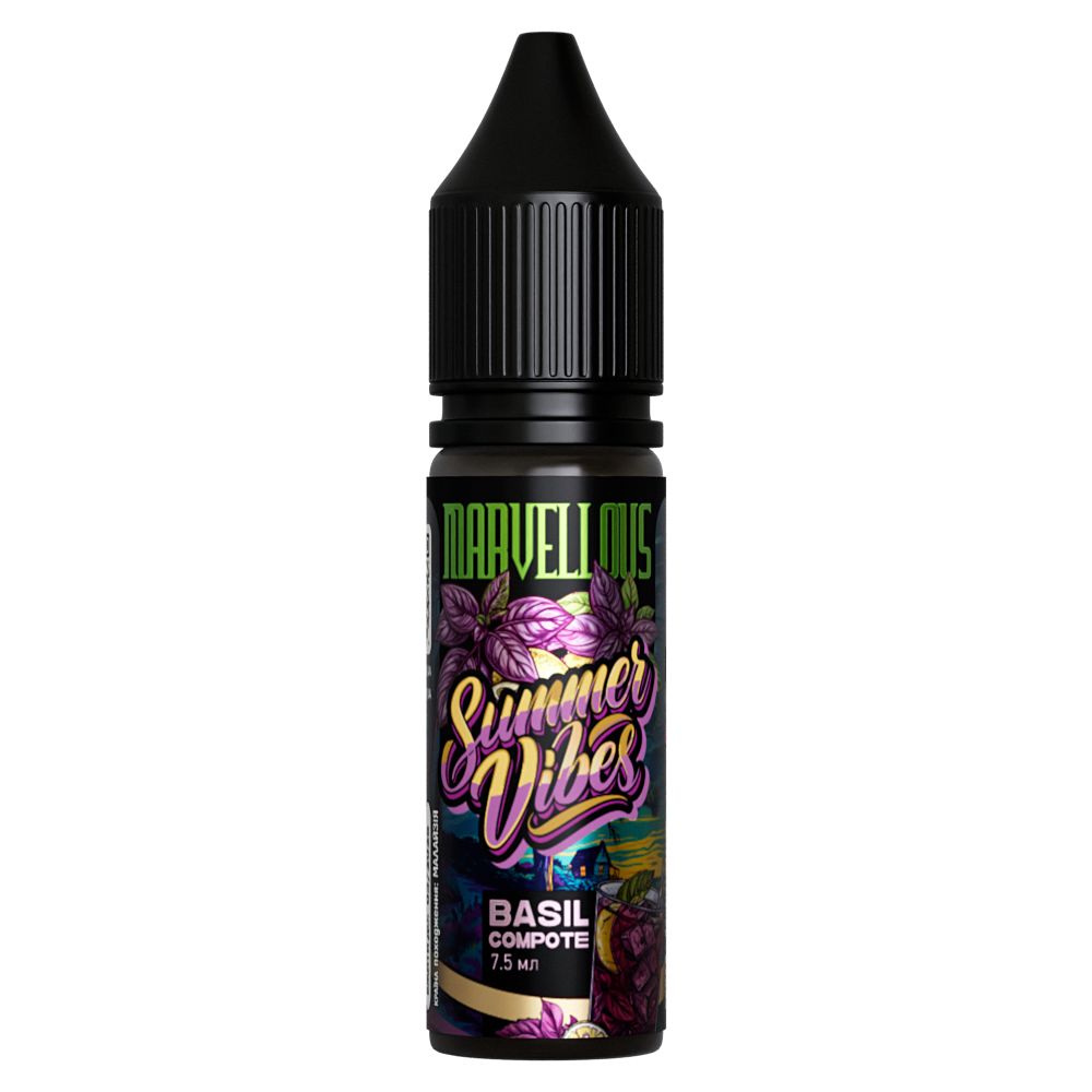 Ароматизатор Marvellous Summer Vibes 15ml Basil Compote (Базиліковий Компот) - Marvellous Summer Vibes 15ml