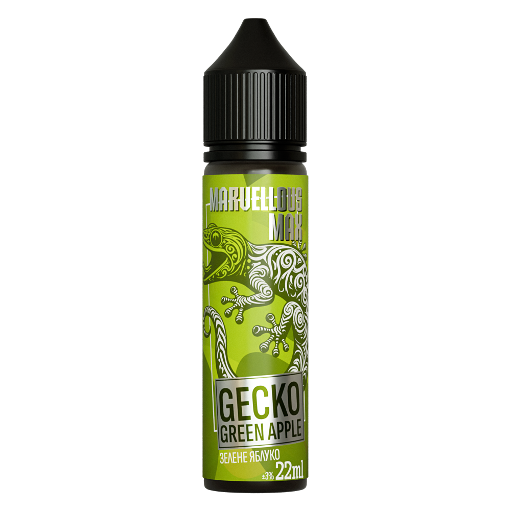 Ароматизатор органічний Marvellous Max Gecko Green Apple (Кисле Яблуко) 60ml - Marvellous 60ml Max