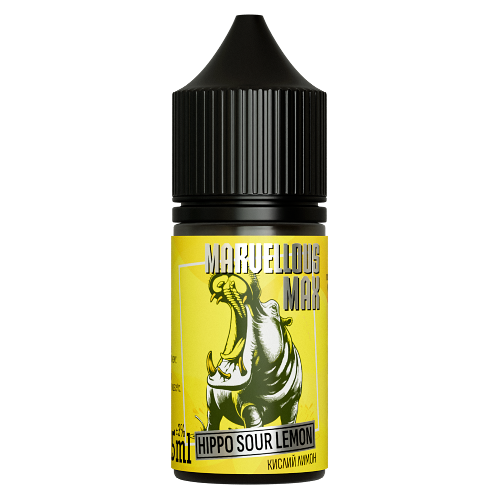 Ароматизатор Marvellous Max Hippo Sour Lemon (Кислий Лимон) 30ml - Marvellous Max 30ml