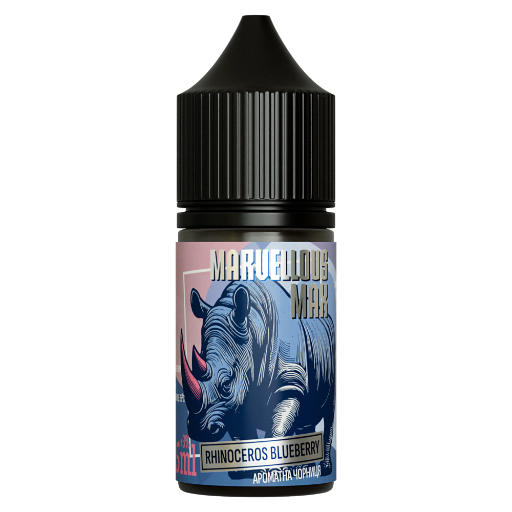 Ароматизатор Marvellous Max 30ml Rhinoceros Blueberry (Чорниця) - Marvellous Max 30ml