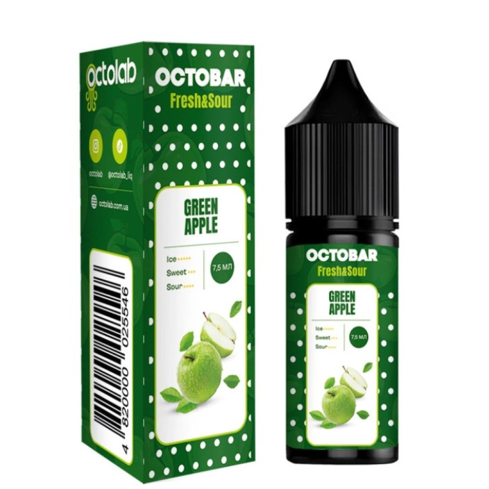 Ароматизатор Octobar Fresh & Sour Green Apple (Зелене Яблуко) 15ml - Octobar Fresh & Sour 15ml