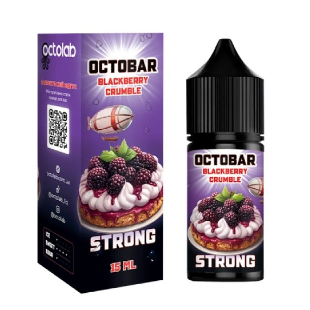 Ароматизатор Octobar Strong Blackberry Crumble (Чорничний Крамбл) 30ml - Octobar Strong 30ml