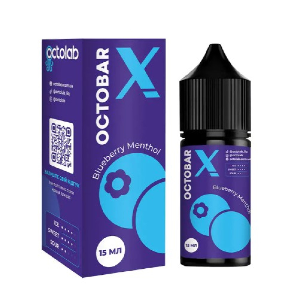 Ароматизатор Octobar X Blueberry Menthol (Чорниця Ментол) 30ml - Octobar X 30ml