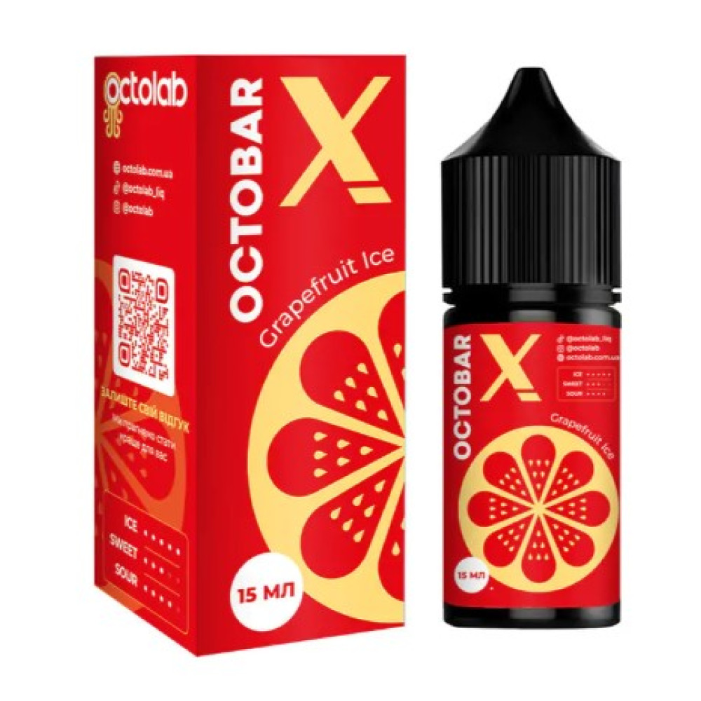 Ароматизатор Octobar X Grapefruit Ice (Грейпфрут Лід) 30ml - Octobar X 30ml