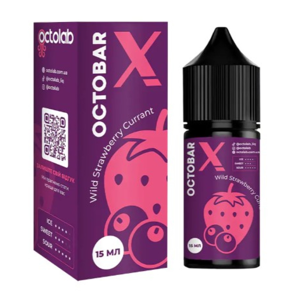 Ароматизатор Octobar X Wild Strawberry Currant (Суниця Ожина) 30ml - Octobar X 30ml