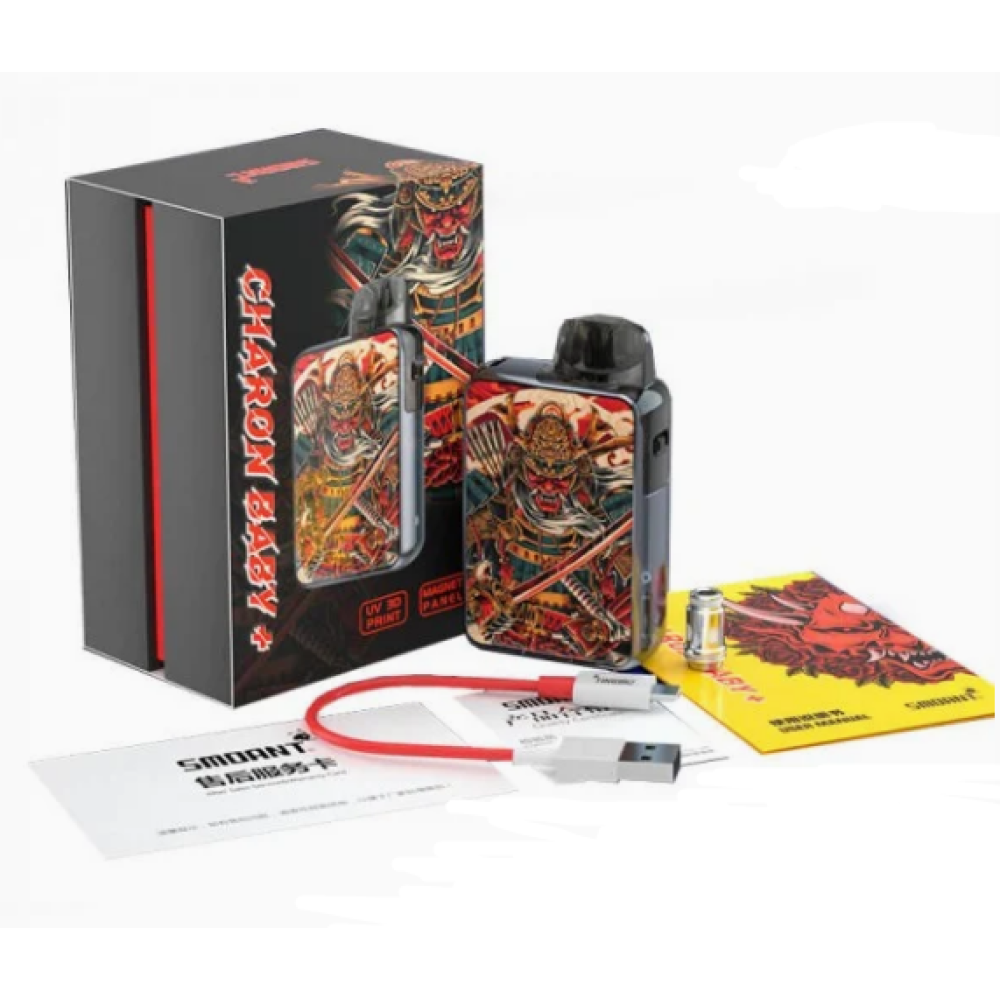 Smoant Charon Baby Plus Tiger Pod (Чорний з Тигром) - Smoant Charon Baby Plus