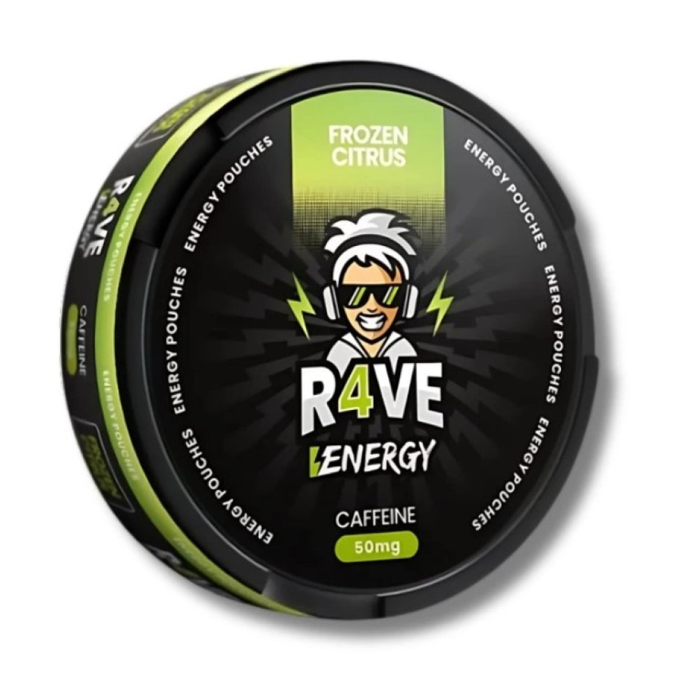 Кофеїновмісткі паучі Rave Заморожений Цитрус - Кофеїновмісткі паучі Rave