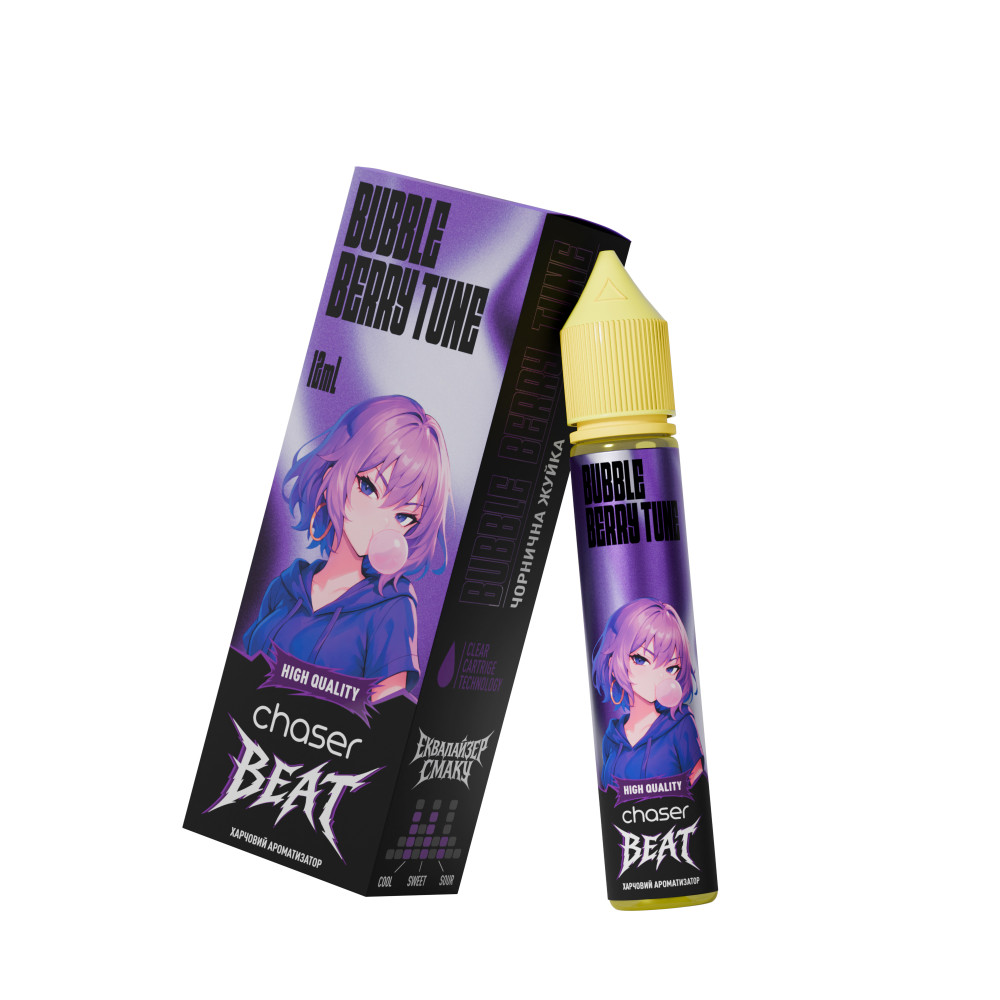 Ароматизатор Chaser Beat Bubble Betty Tune (Чорнична Жуйка) 30ml - Chaser Beat 30ml
