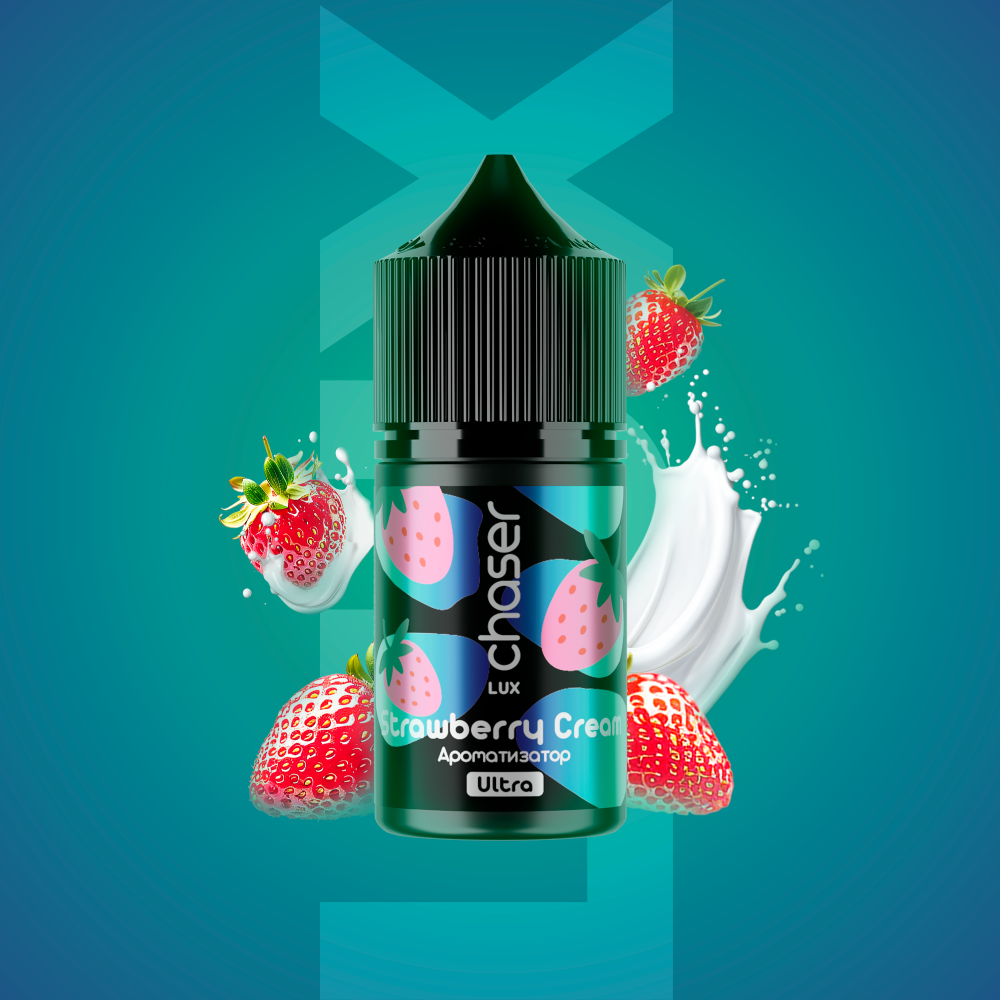 Ароматизатор Chaser Lux Strawberry Cream (Полуничний Крем) 30ml - Chaser Lux 30ml