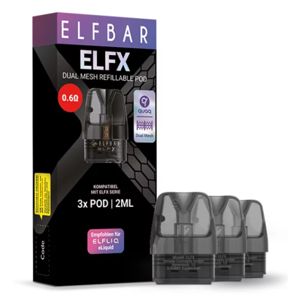 Elf Bar Elfx Картридж Mesh 0.6Ohm 2ml - Elf Bar Empty Картридж