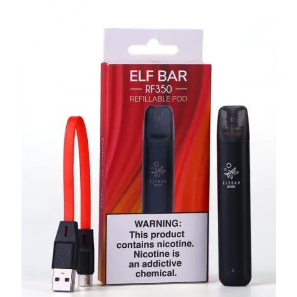 Elf bar Rf 350 Black Pod (Чорний) - Elf Bar Rf 350