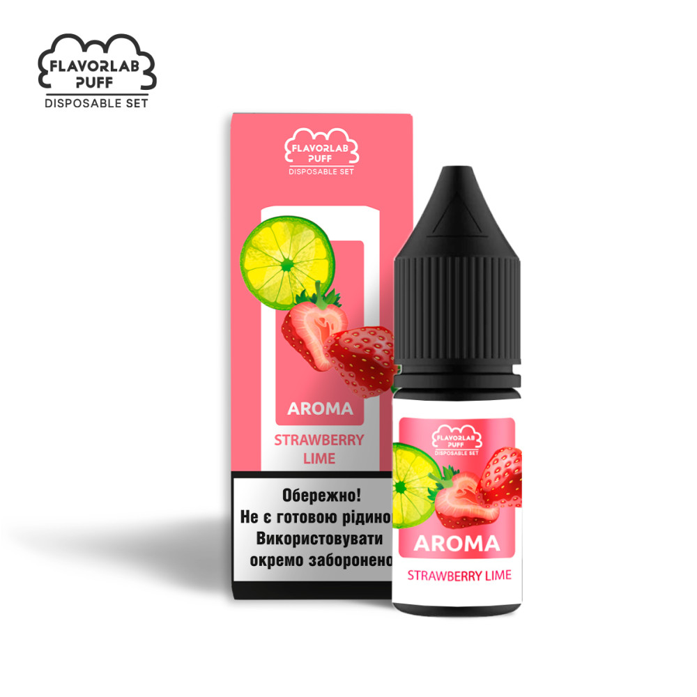 Ароматизатор Flavorlab Puff Strawberry Lime (Полуниця Лайм) 10ml - Flavorlab Puff 10ml