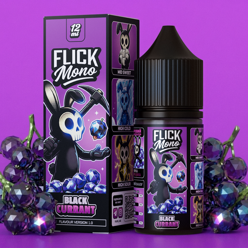 Ароматизатор Flick Mono Black Currant (Чорна Смородина) 30ml - Flick Mono 30ml