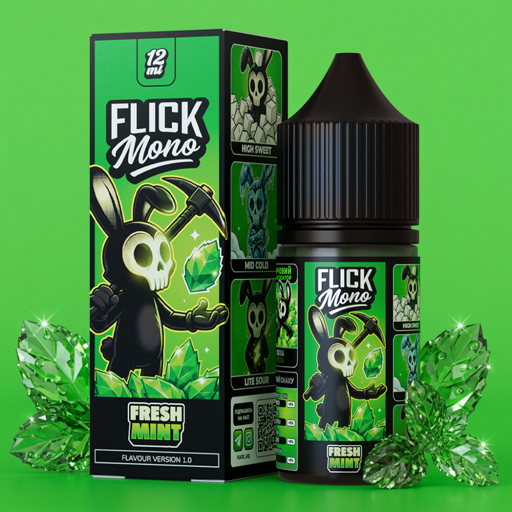 Ароматизатор Flick Mono Fresh Mint (Свіжа М'ята) 12ml - Flick Mono 30ml