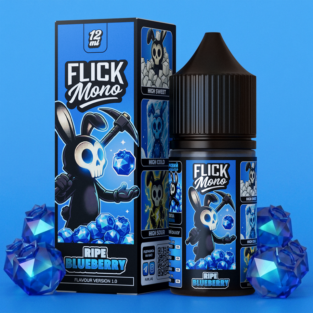 Ароматизатор Flick Mono Ripe Blueberry (Стигла Лохина) 12ml - Flick Mono 30ml