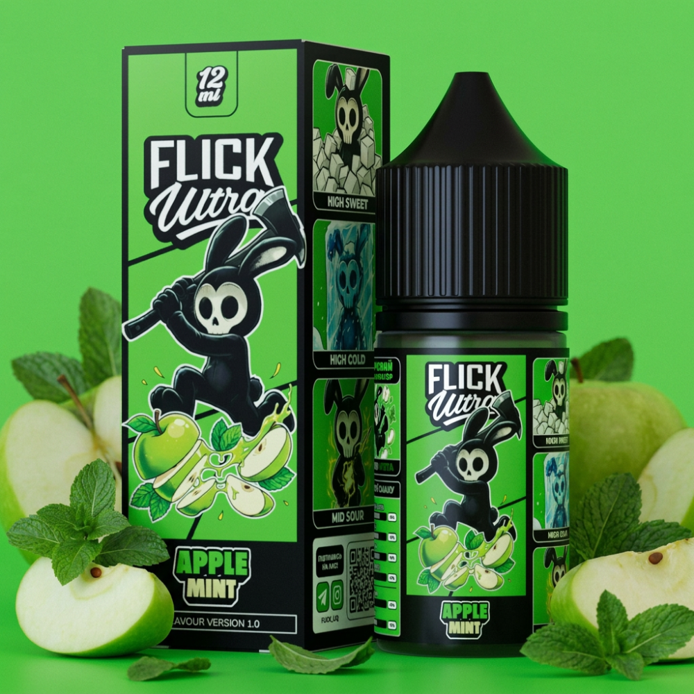 Ароматизатор Flick Ultra Apple Mint (Яблуко М'ята) 30ml - Flick Ultra 30ml