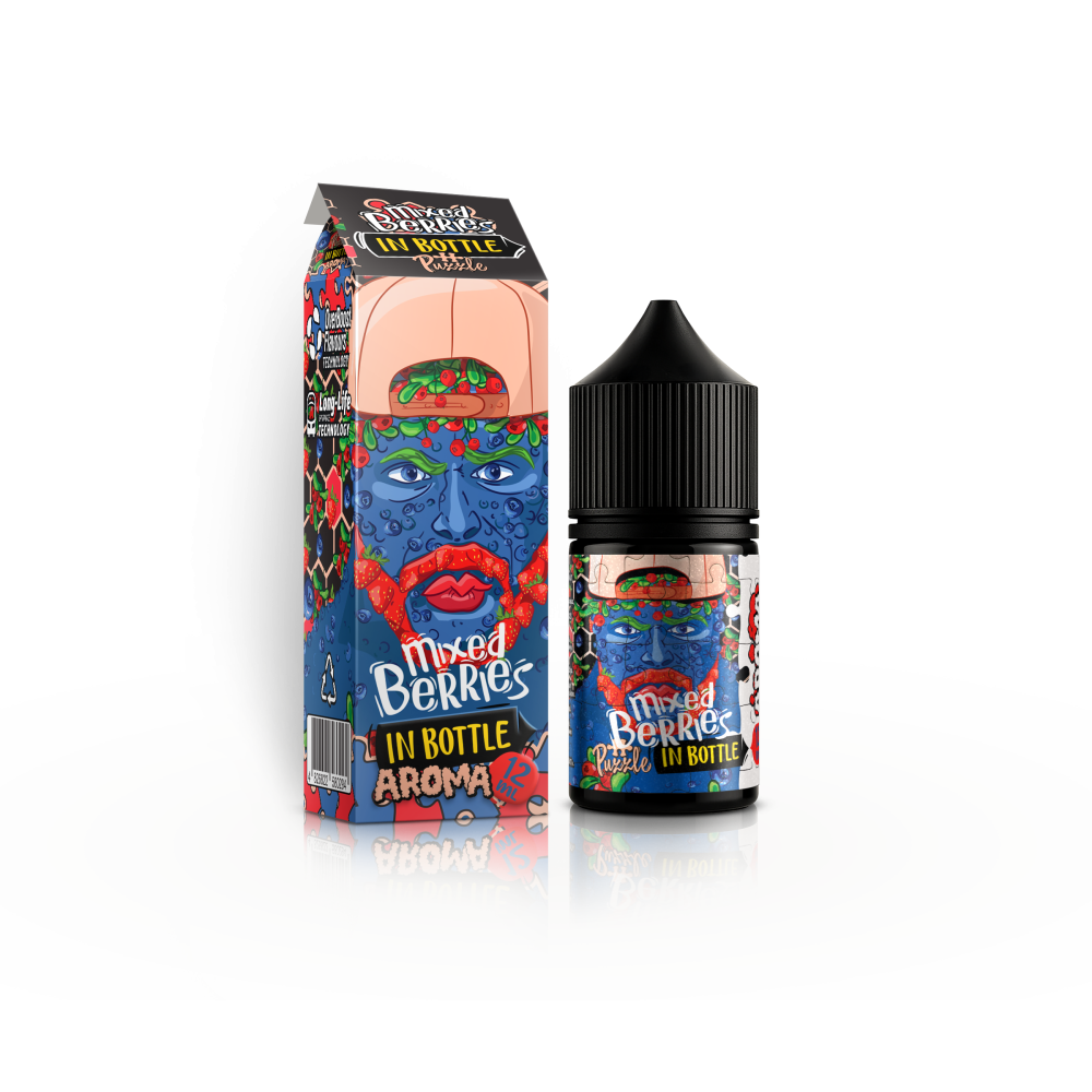 Ароматизатор In Bottle Puzzle 30ml Mixed Berries (Мікс Ягід) - In Bottle Puzzle 30ml 5mg