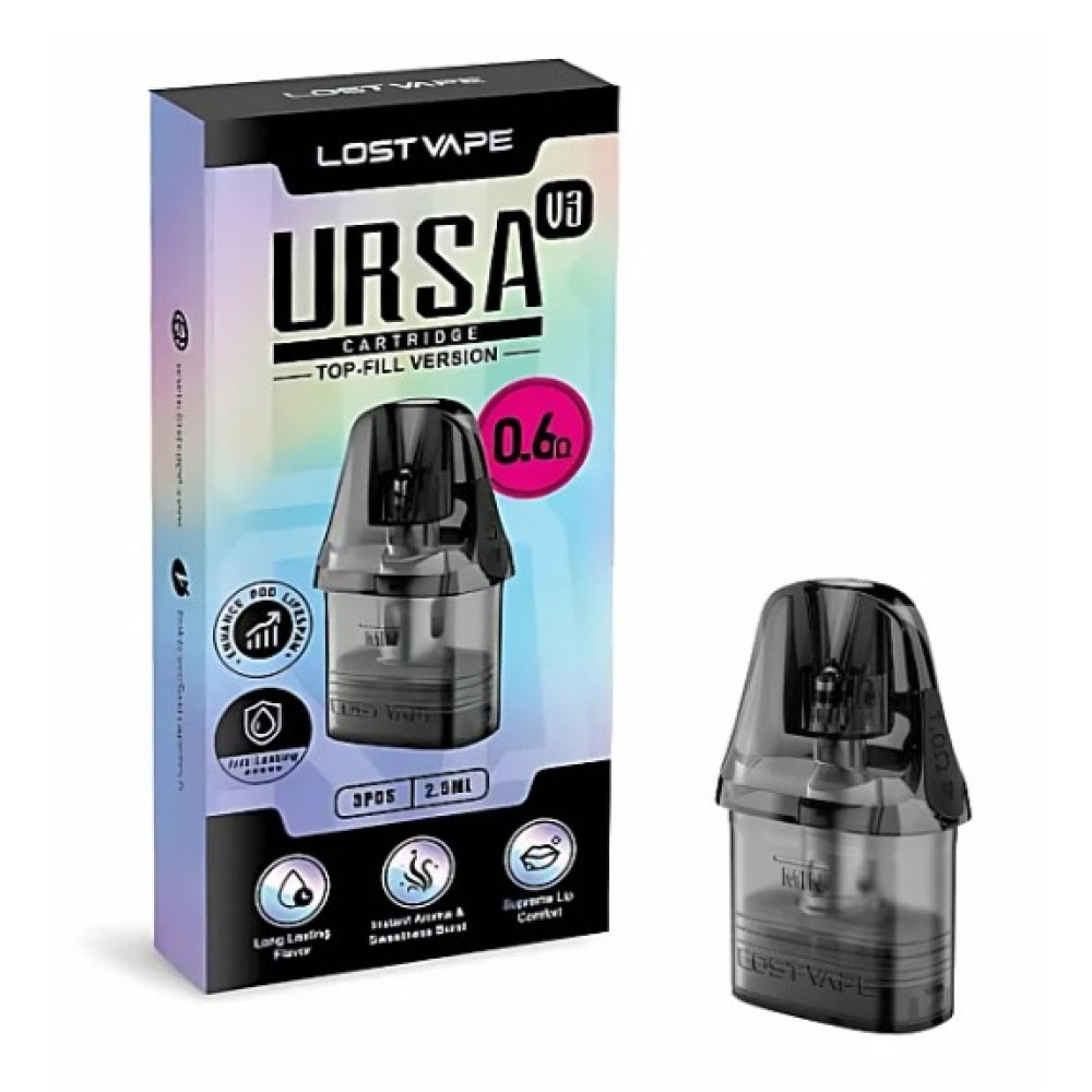 Lost Vape Ursa Кпртридж 0.6Ohm V3 2,5ml - Lost Vape Картридж