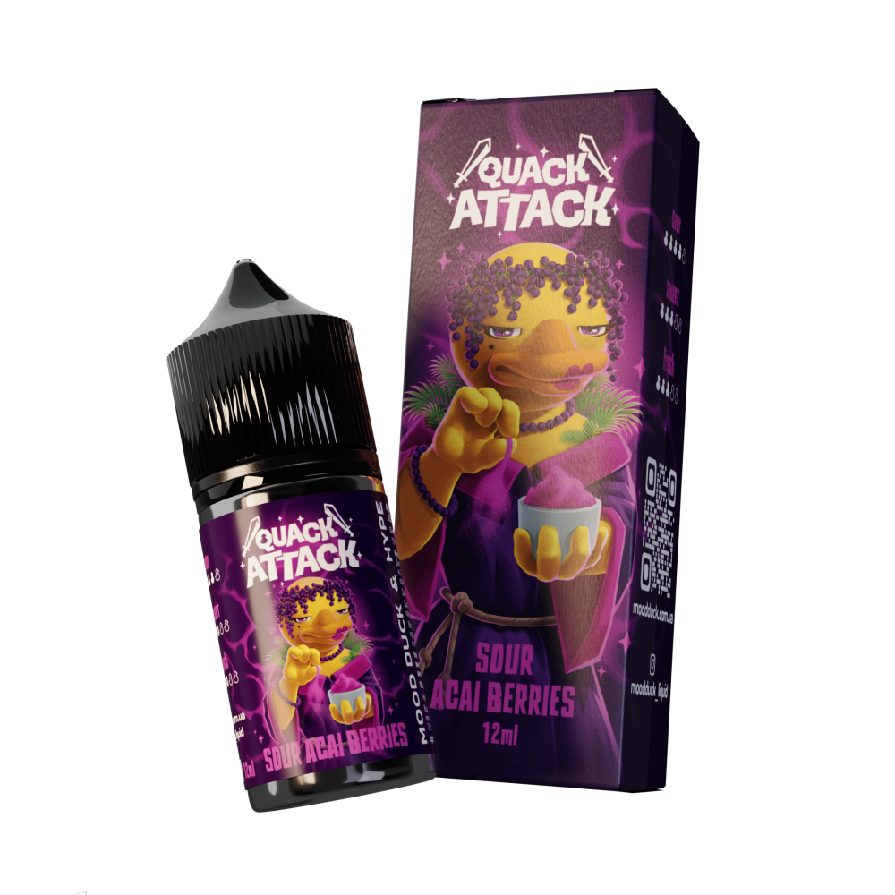 Ароматизатор Mood Duck Quack Attack Sour Acai Berries (Кислі Ягоди Асаї) 30ml - Mood Duck Quack Attack 30ml