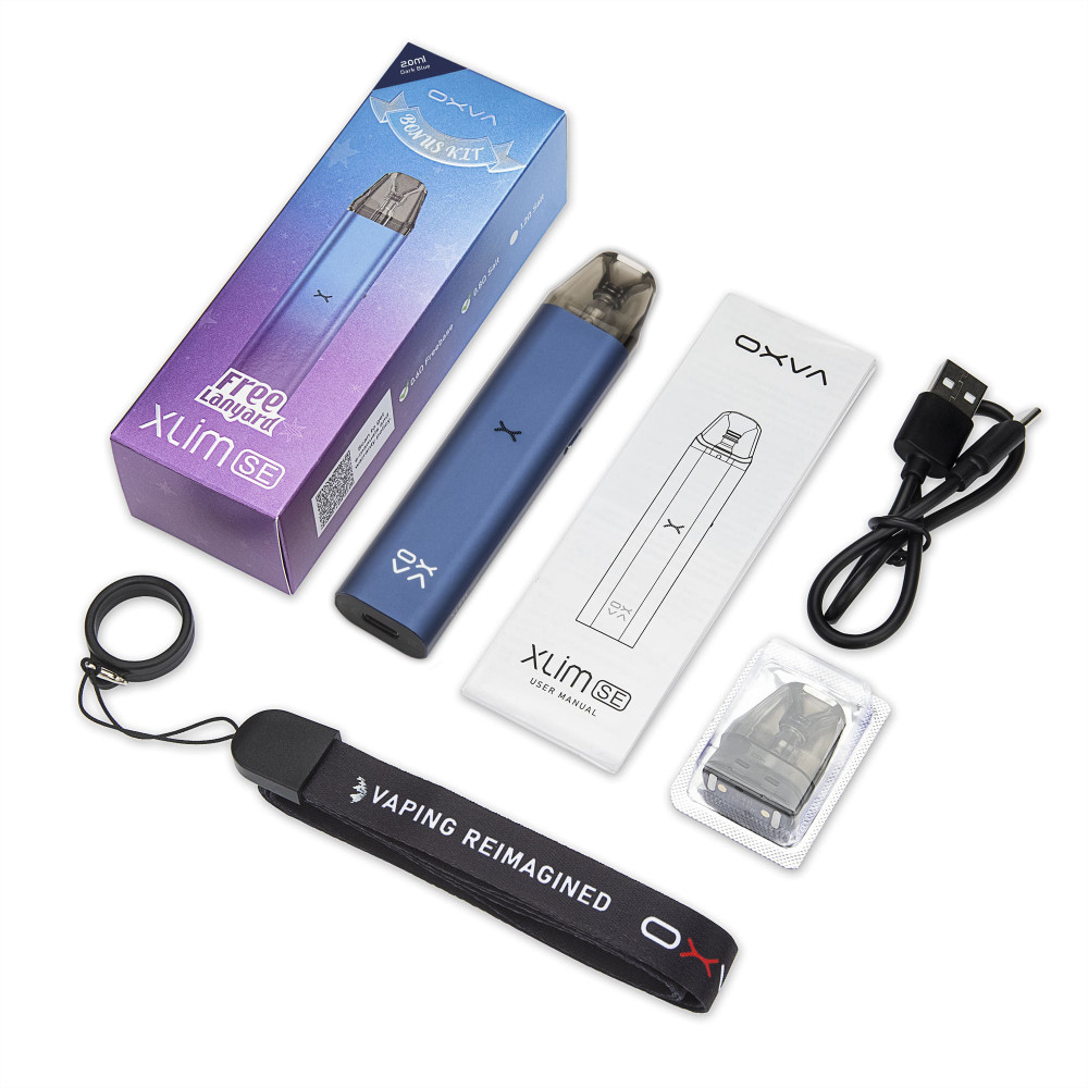 OXVA Xlim SE Dark Blue Pod Bonus Kit (Темно Блакитний) - Oxva Xlim SE Bonus Kit
