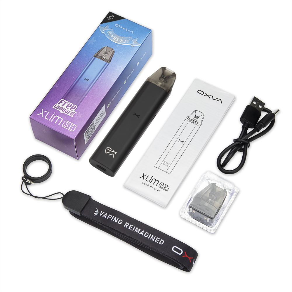 Oxva Xlim SE Black CF Bonus Kit Pod (Чорний) - Oxva Xlim SE Bonus Kit