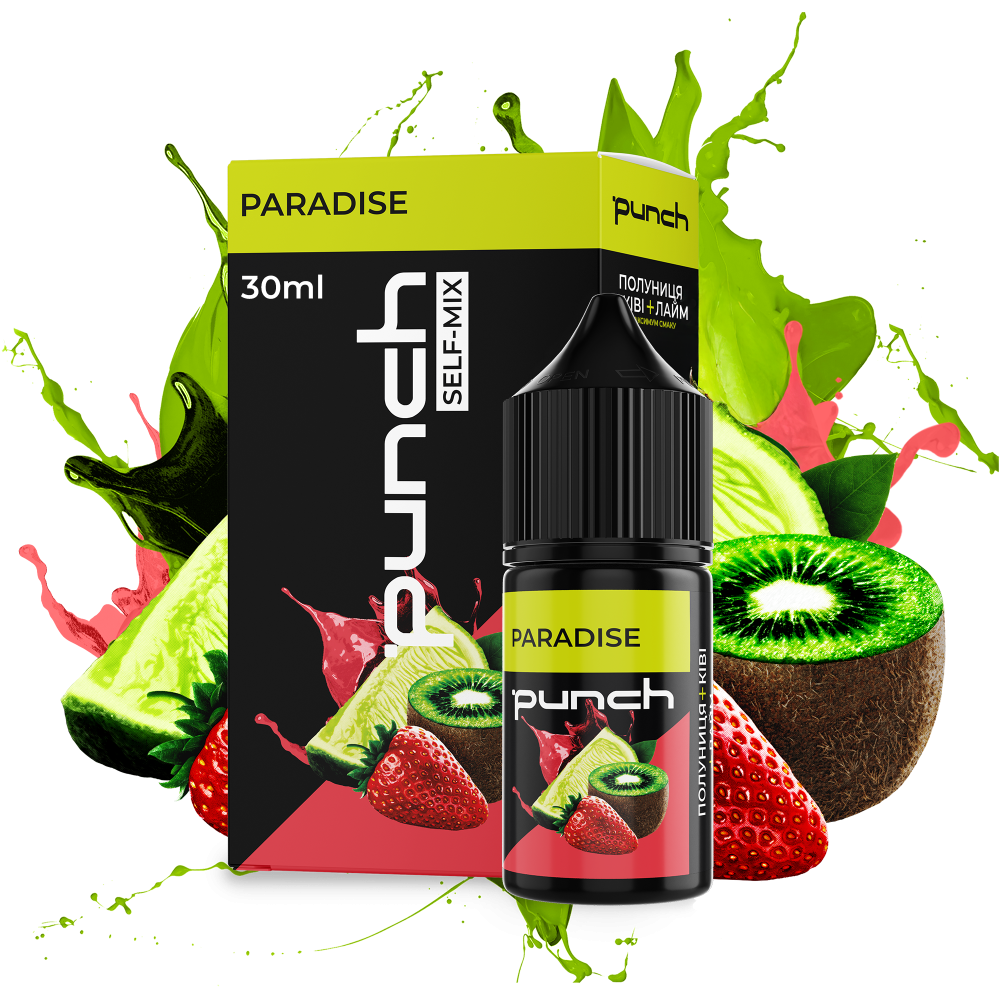 Ароматизатор Punch Paradise (Полуниця Ківі Лайм) 30ml - Punch 30ml