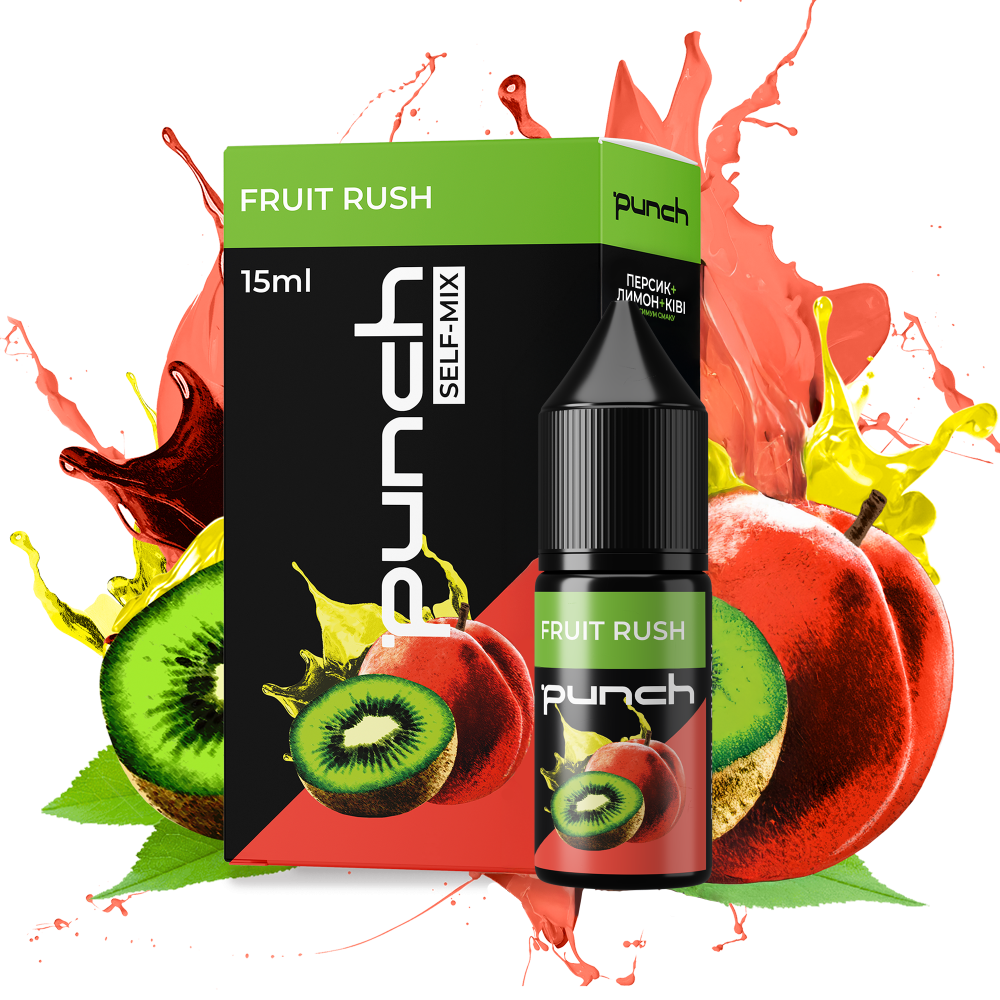 Ароматизатор Punch Fruit Rush (Персик Лимон Ківі) 15ml - Punch 15ml