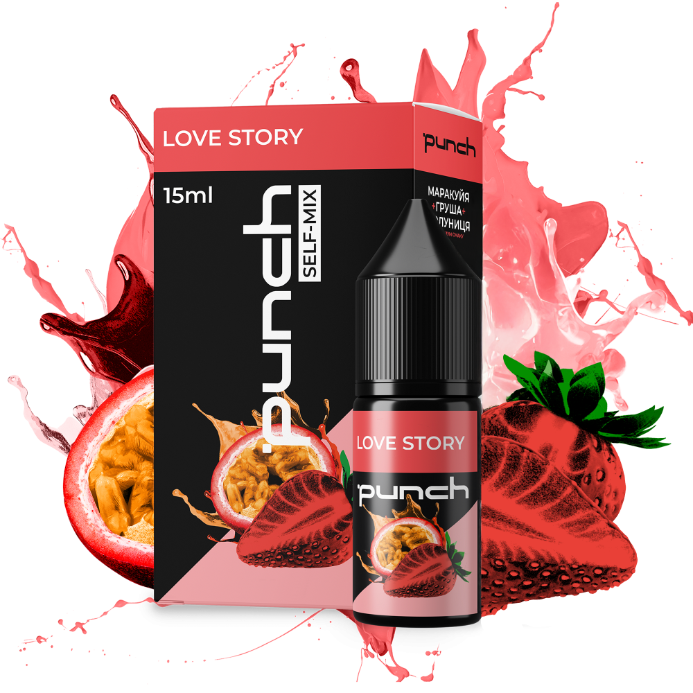 Ароматизатор Punch Love Story (Маракуя Груша Полуниця) 15ml - Punch 15ml