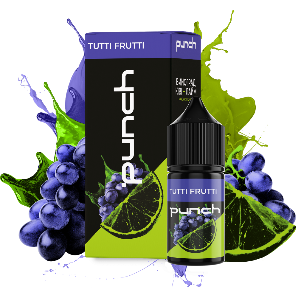 Ароматизатор Punch Tutti Frutti (Виноград Ківі Лайм) 30ml - Punch 30ml