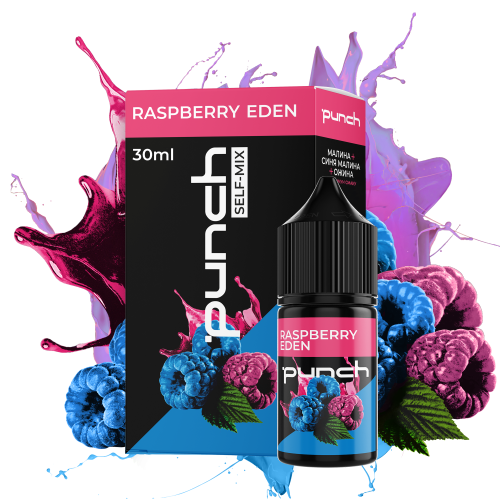 Ароматизатор Punch Raspberry Eden (Рожева та Блакитна Малина Ожина) 30ml - Punch 30ml