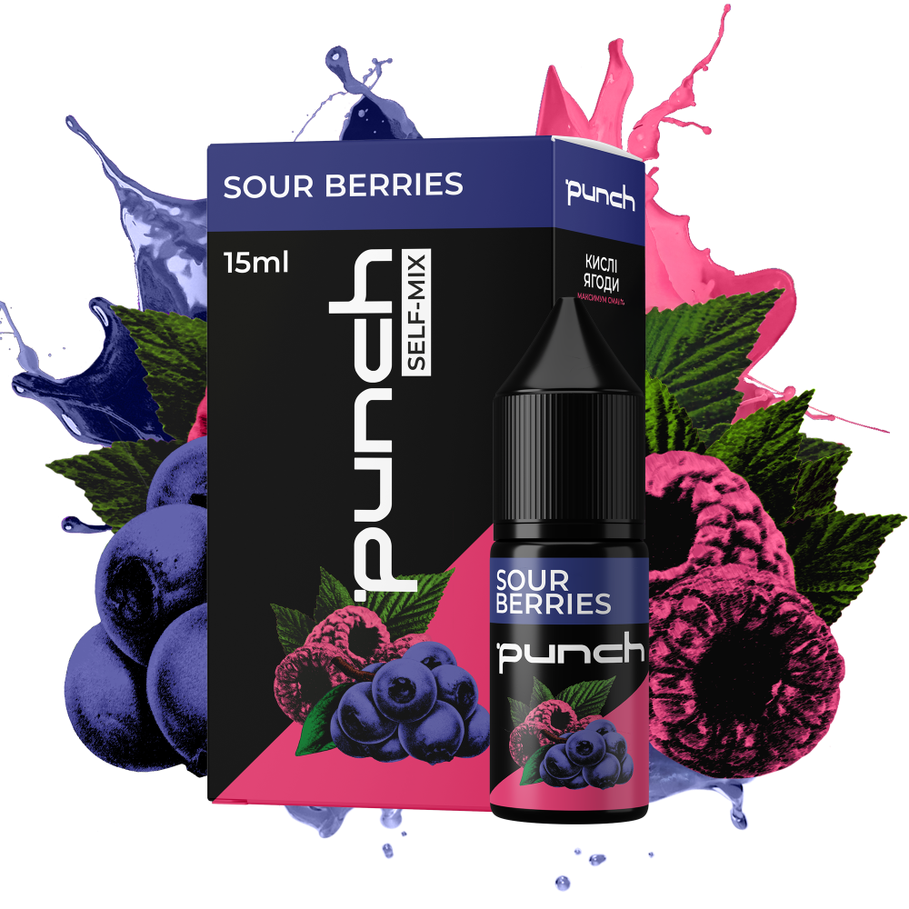 Ароматизатор Punch Sour Berries (Кисла Малина Чорниця) 15ml - Punch 15ml