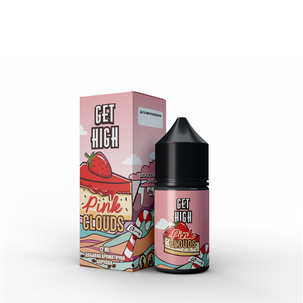 Ароматизатор Get High Pink Clouds (Полуничний Чізкейк) 30ml - Get High 30ml
