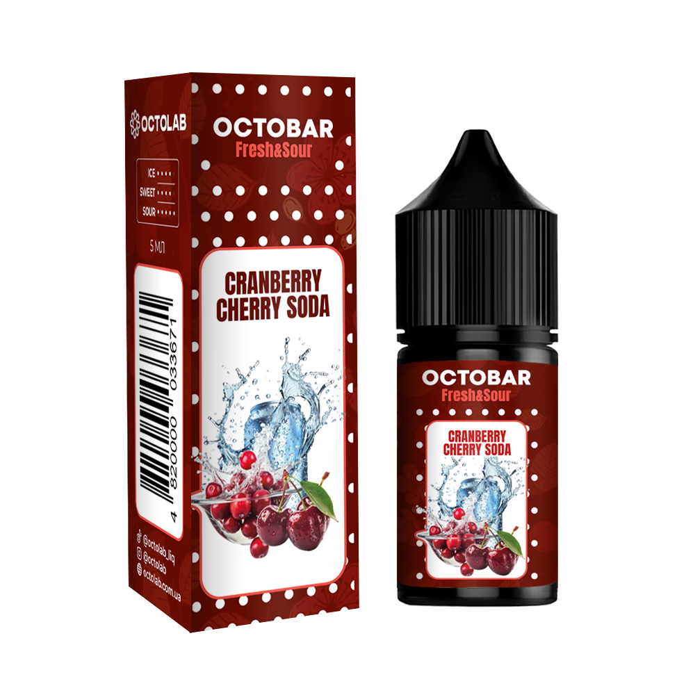 Ароматизатор Octobar Fresh & Sour Cranberry Cherry Cola (Журавлина Вишня Кола) 10ml - Octobar Fresh & Sour 10ml