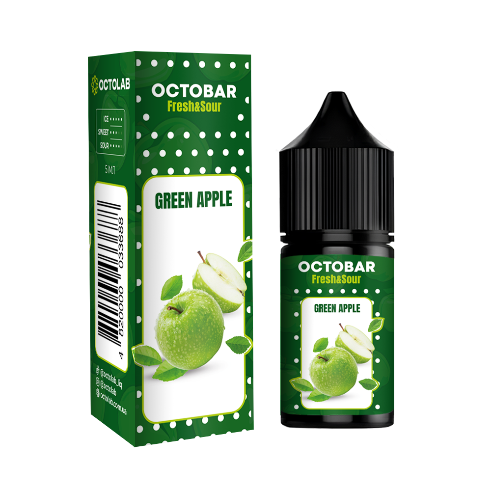 Ароматизатор Octobar Fresh & Sour Green Apple (Зелене Яблуко) 10ml - Octobar Fresh & Sour 10ml