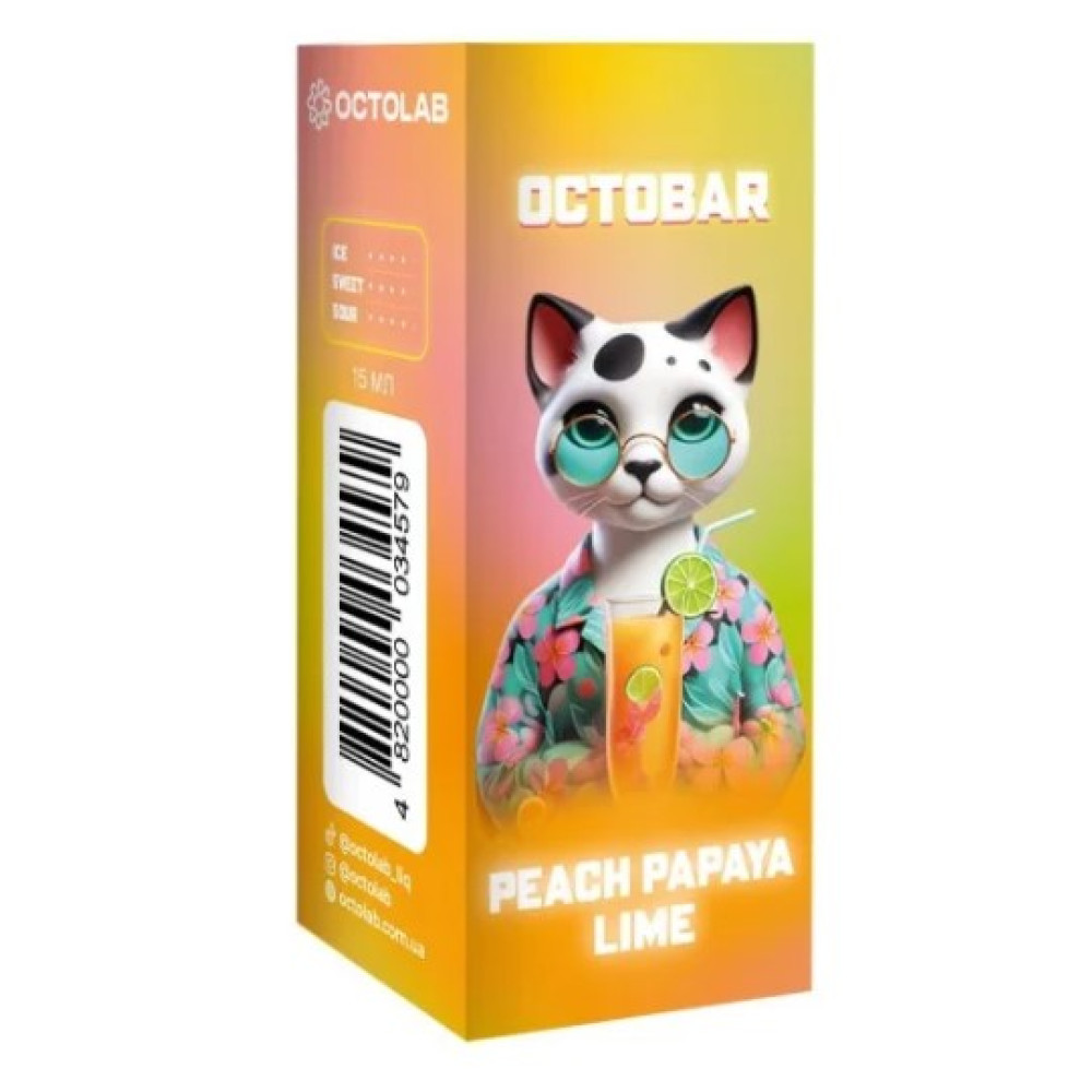 Ароматизатор Octobar Peach Papaya Lime (Персик Папая Лайм) 15ml - Octobar 10ml
