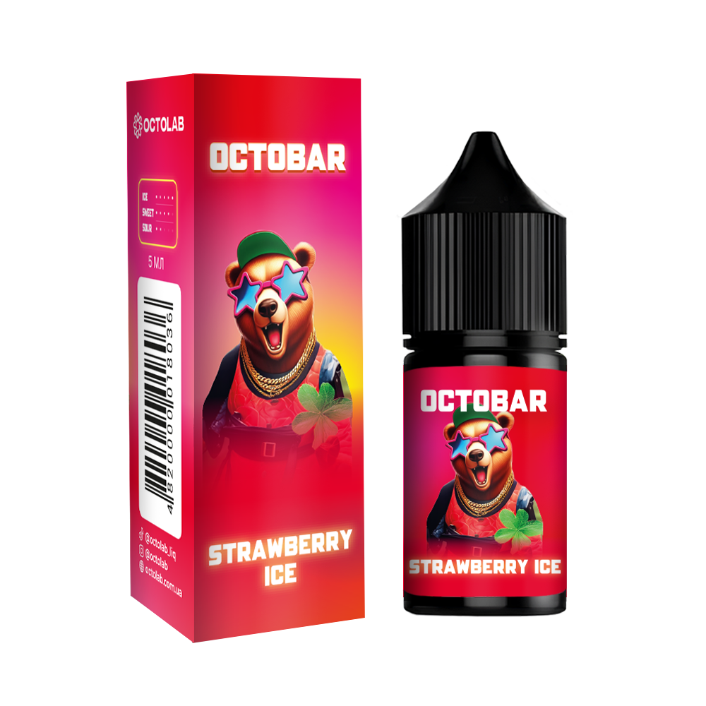 Ароматизатор Octobar Strawberry Ice (Полуниця Лід) 10ml - Octobar 10ml