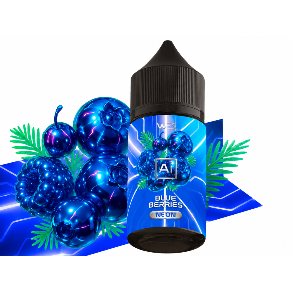 Ароматизатор AI Neon Blue Berries 30ml - Wes AI Neon 30мл