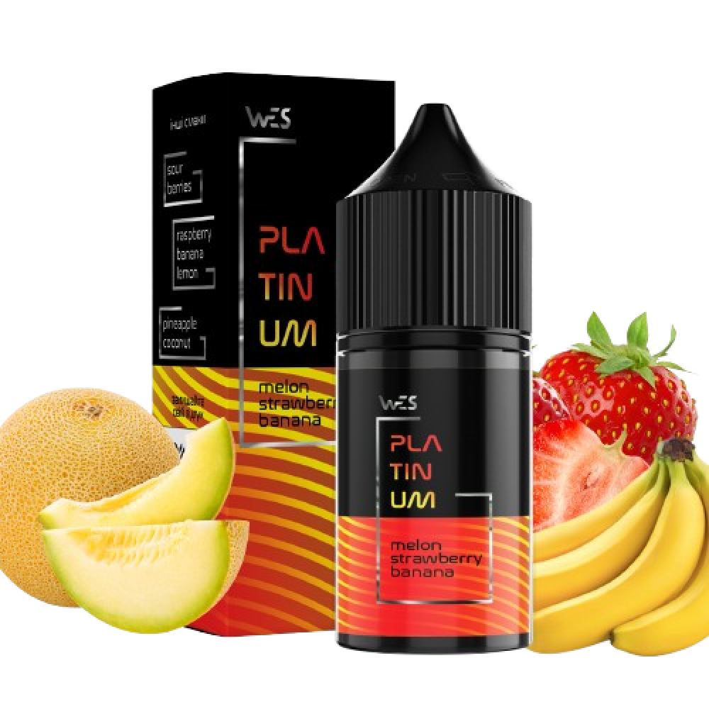 Ароматизатор Wes Platinum Melon Strawberry Banana (Диня Полуниця Банан) 10ml - Wes 30ml