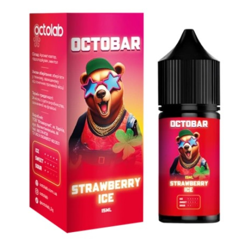 Ароматизатор Octobar NFT Strawberry Ice (Полуниця з Льодом) 30ml - Octobar NFT 30ml