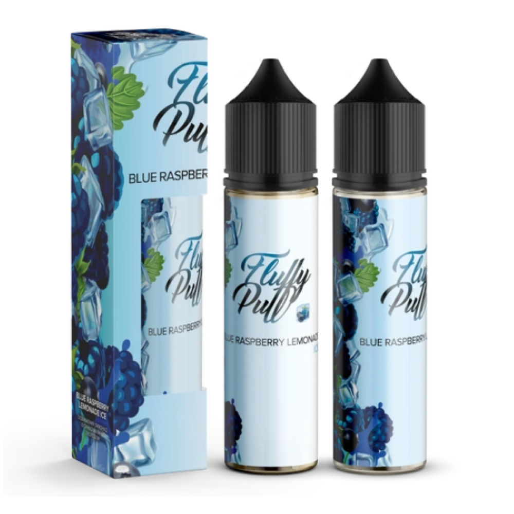 Ароматизатор органічний Fluffy Puff 60ml Blue Raspberry Lemonade Ice (Блакитна Малина Лимонад Холод) - Fluffy Puff 60ml