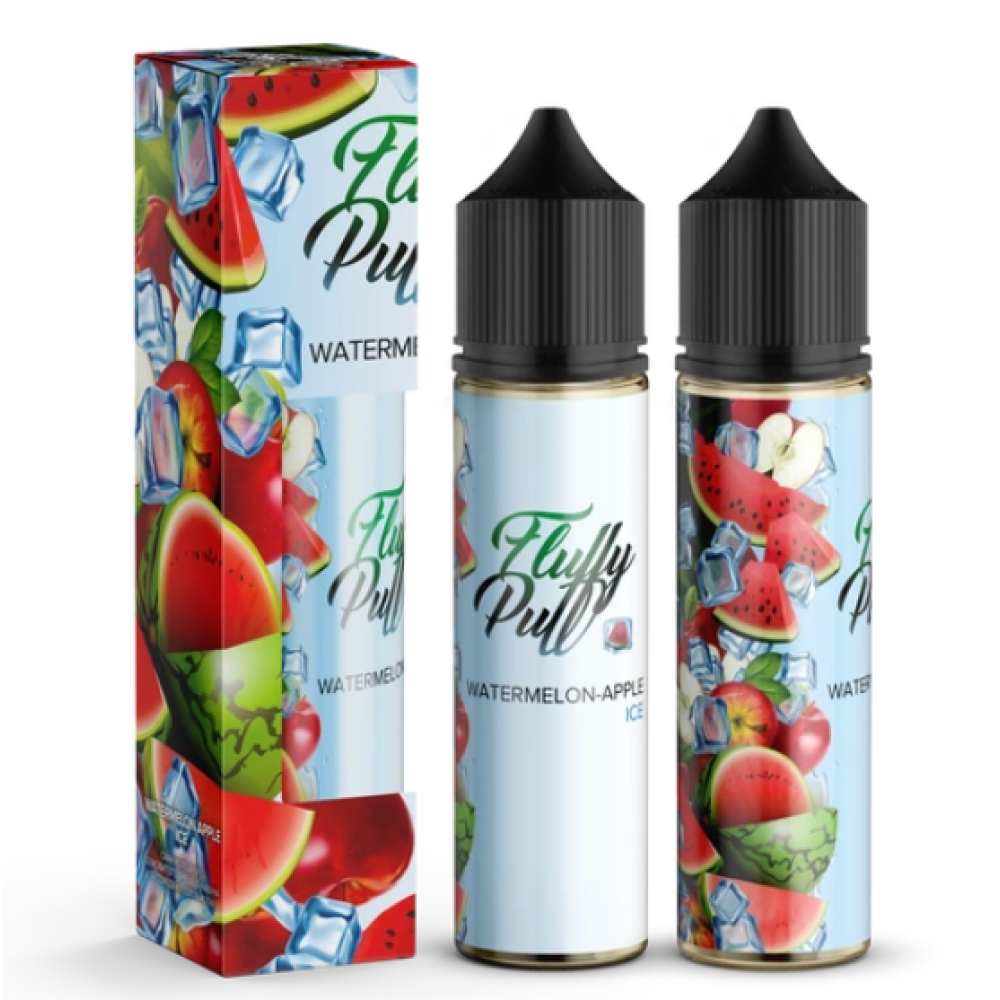 Ароматизатор органічний Fluffy Puff 60ml Watermelon Apple Ice (Кавун Яблкуо Холод) - Fluffy Puff 60ml