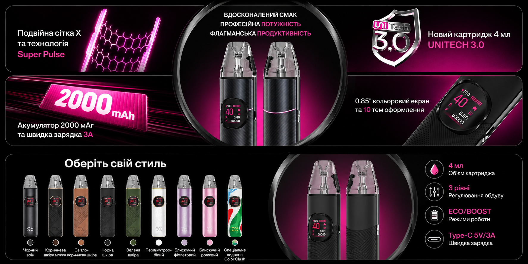 Oxva Nexlim 2 Shiny Pink (Рожевий)